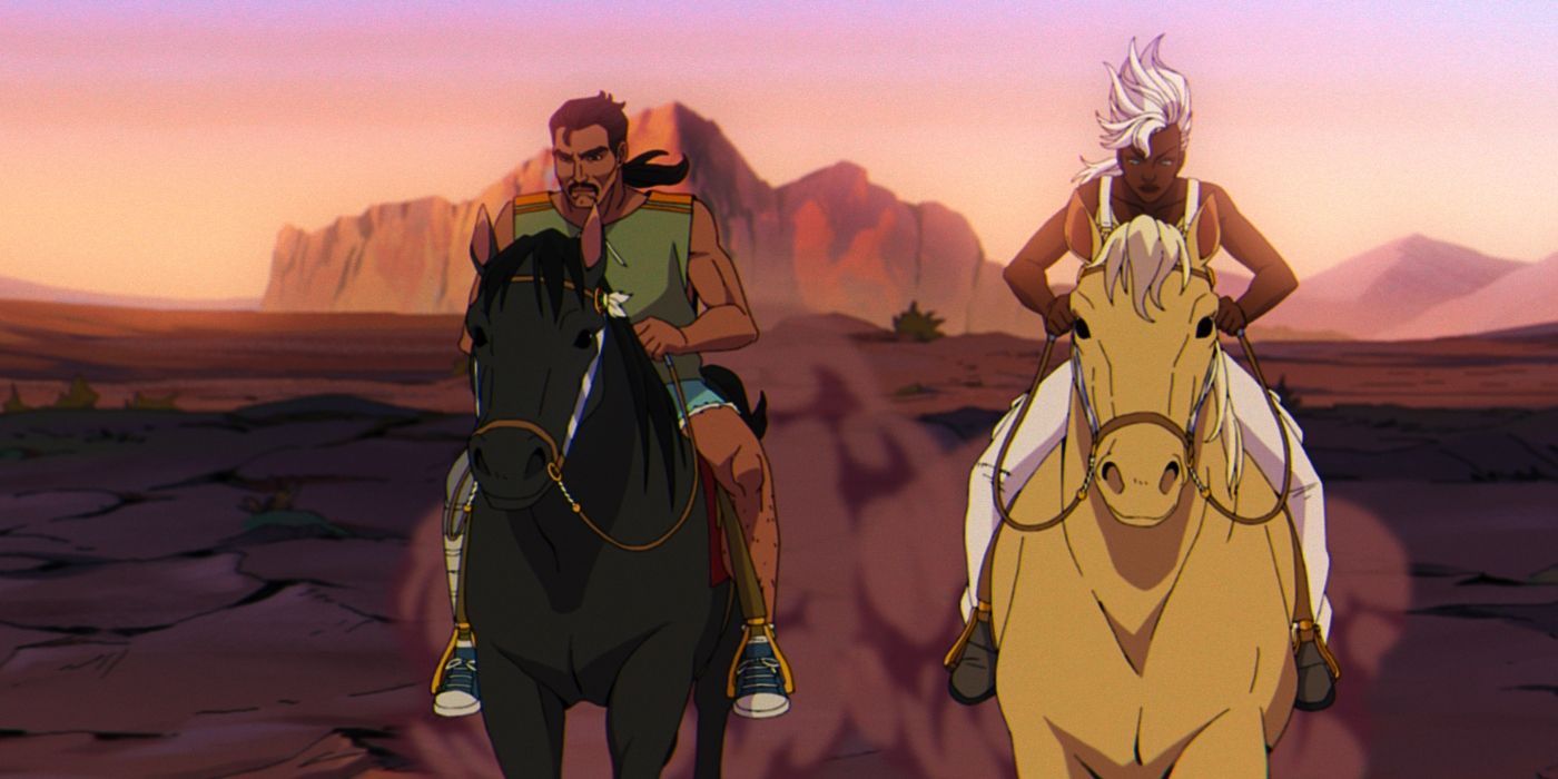 Forge and Storm riding horses in X-Men '97 Episode 4