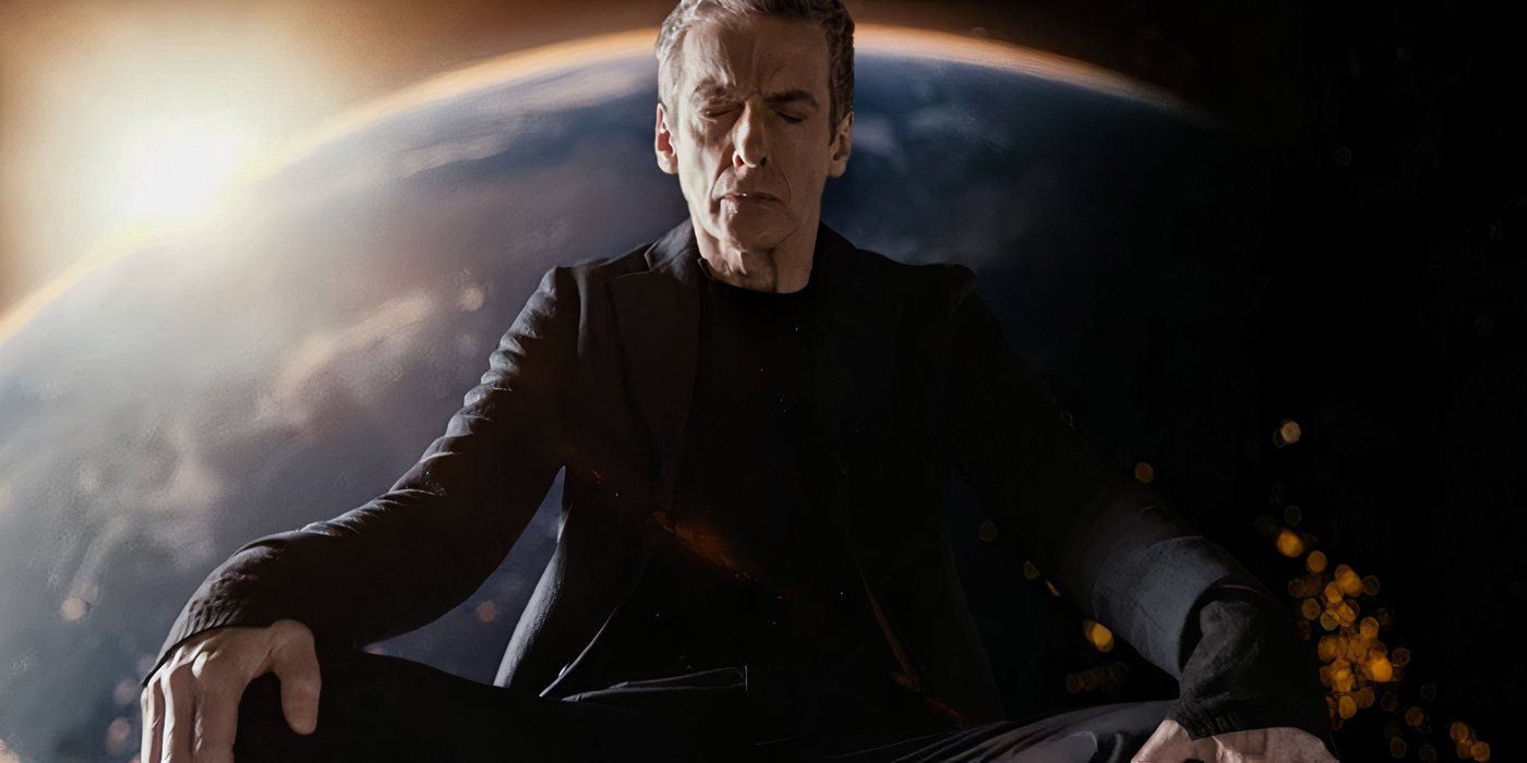 12th Doctor meditating with his eyes closed in 'Doctor Who'