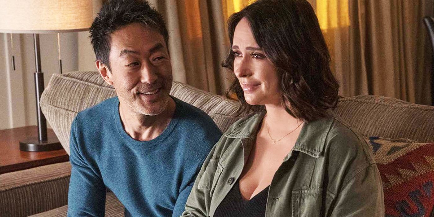 Kenneth Choi and Jennifer Love Hewitt as Chimney and Maddie in 9-1-1