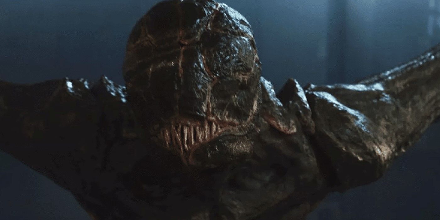 A closeup of an alien face in 'A Quiet Place'