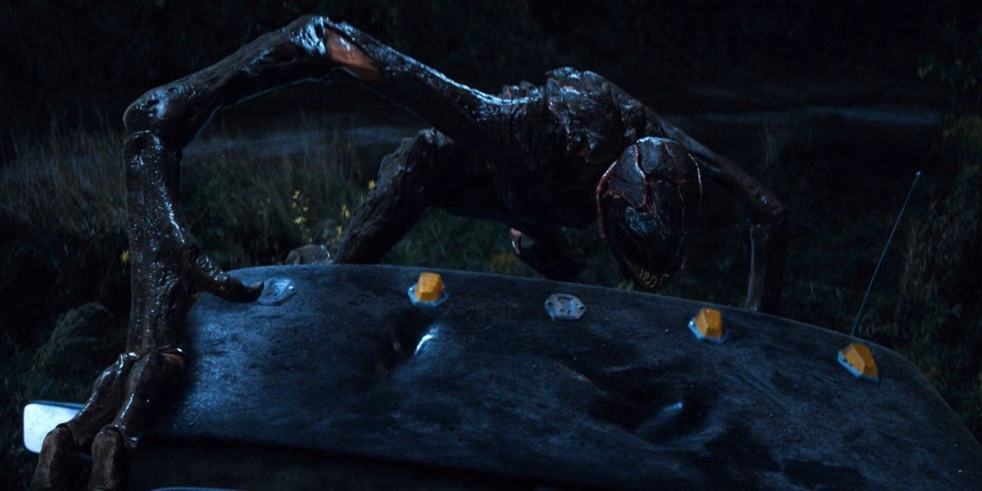 An alien attacks a vehicle in 'A Quiet Place'