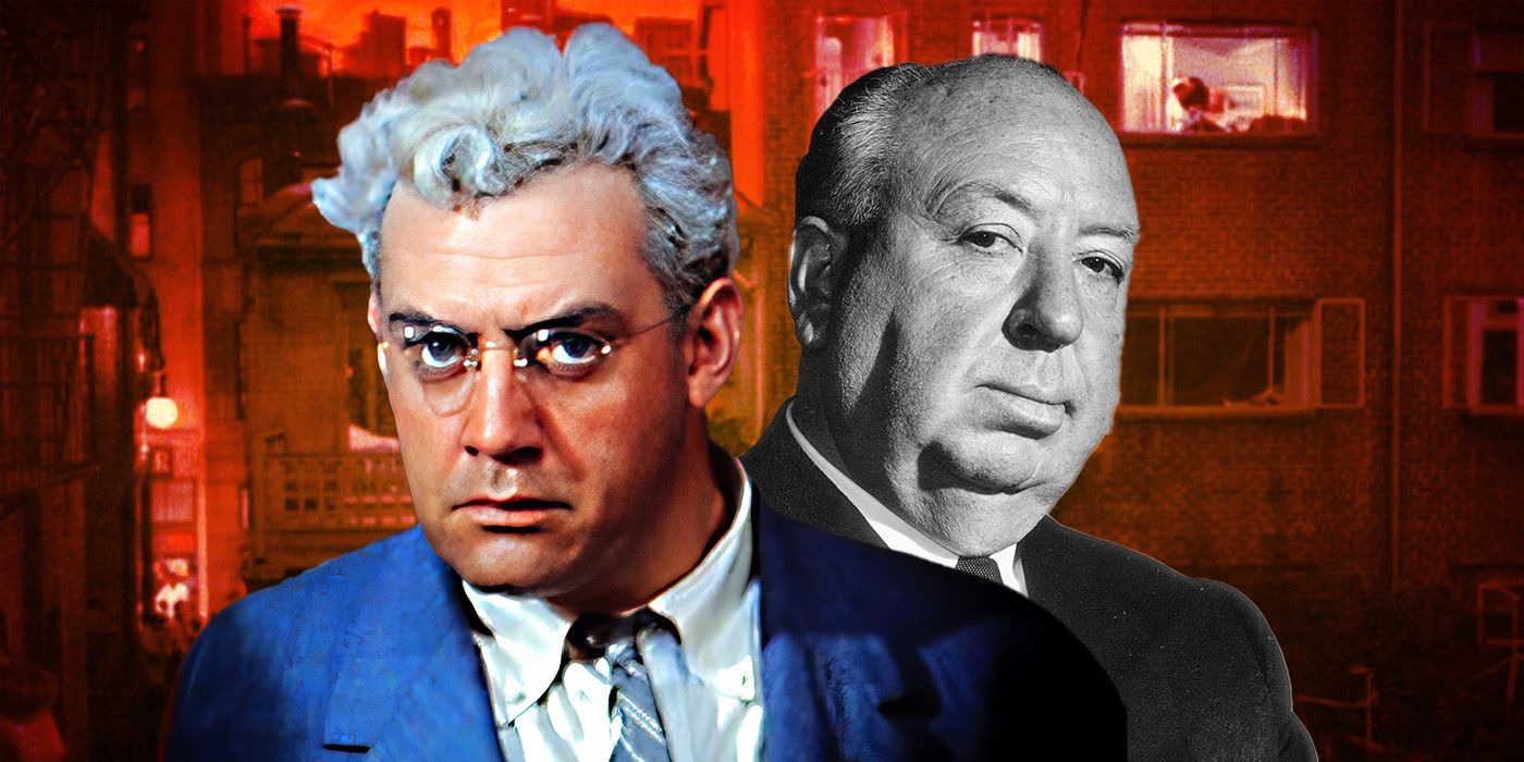 Alfred Hitchcock and Raymond Burr's Lars Thorwald in Rear Window
