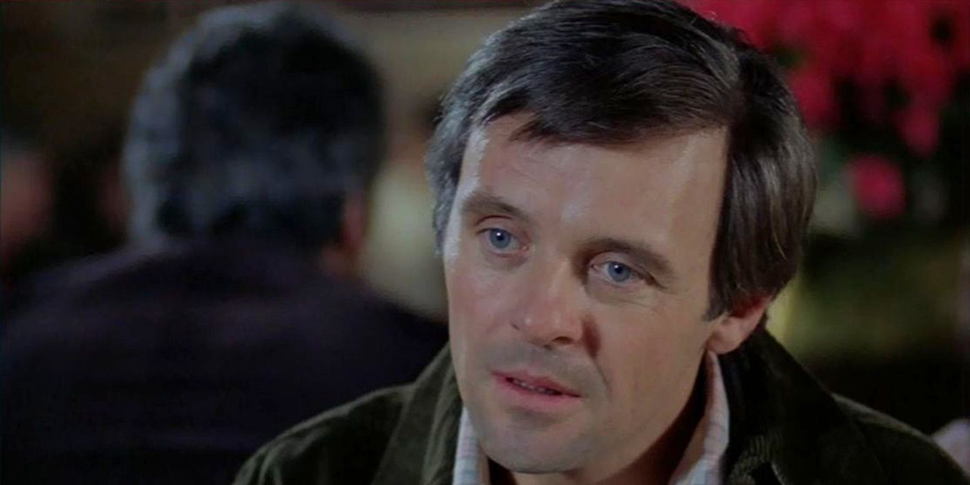 Anthony Hopkins as Corky having a conversation with a person offscreen in 1978&rsquo;s Magic