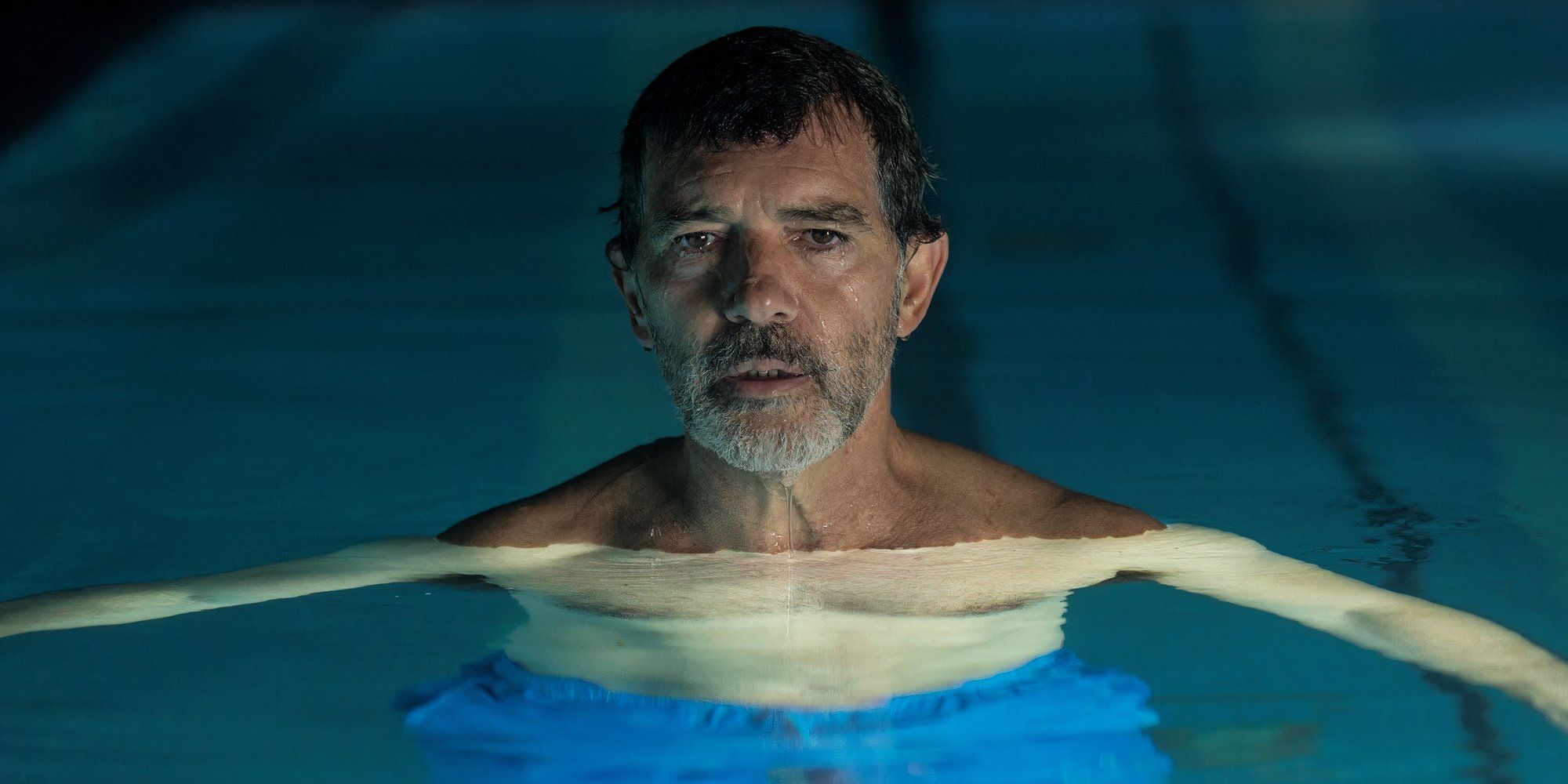 Antonio Banderas swimming in 'Pain and Glory'