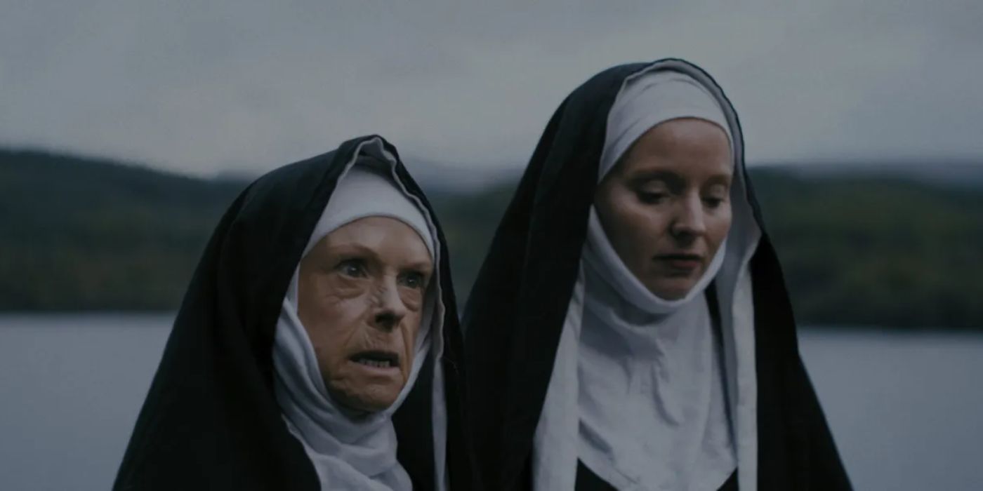 Two nuns stand by the water in 'Baby in the Basket'