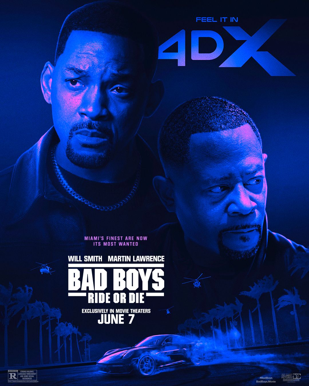 Póster 4DX de Bad Boys: Ride or Die protagonizada por Will Smith y Martin Lawrence 