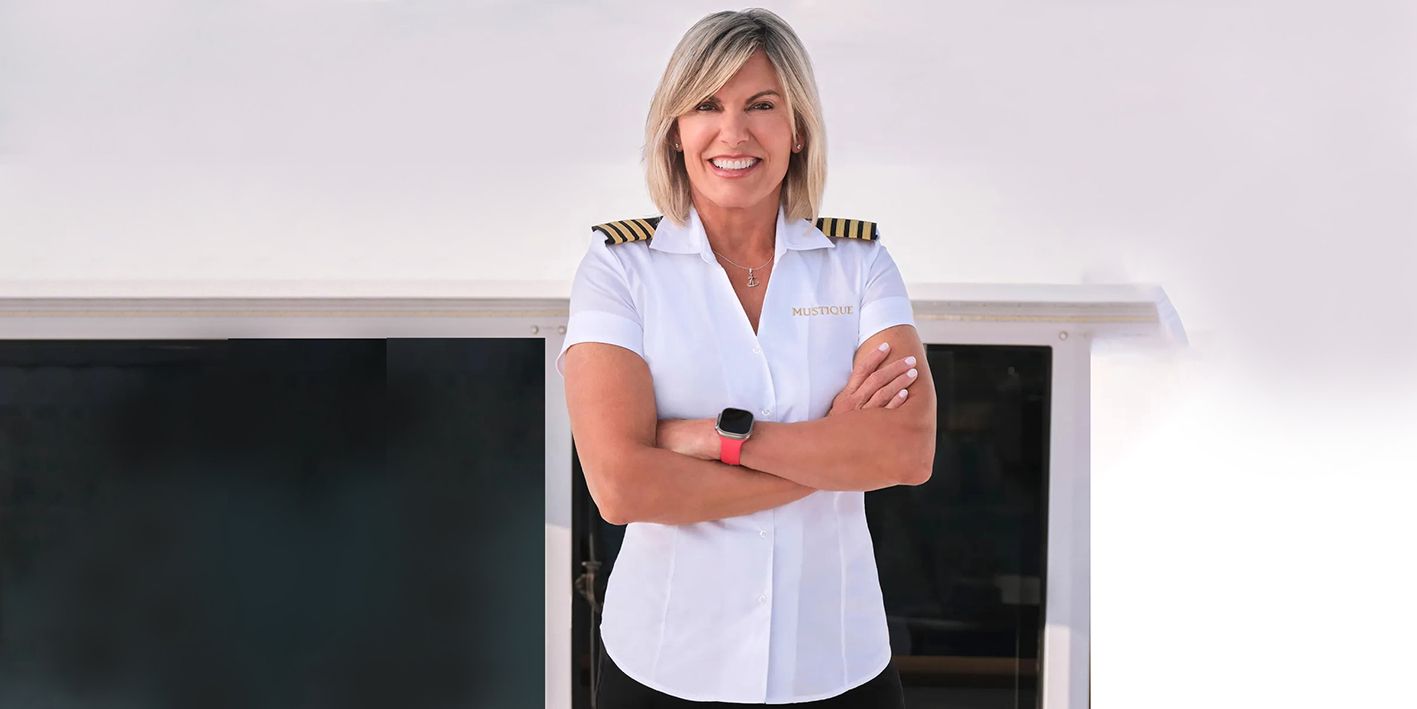 Below-Deck Med Season 9 Captain Sandy Yawn on ship close up 2024