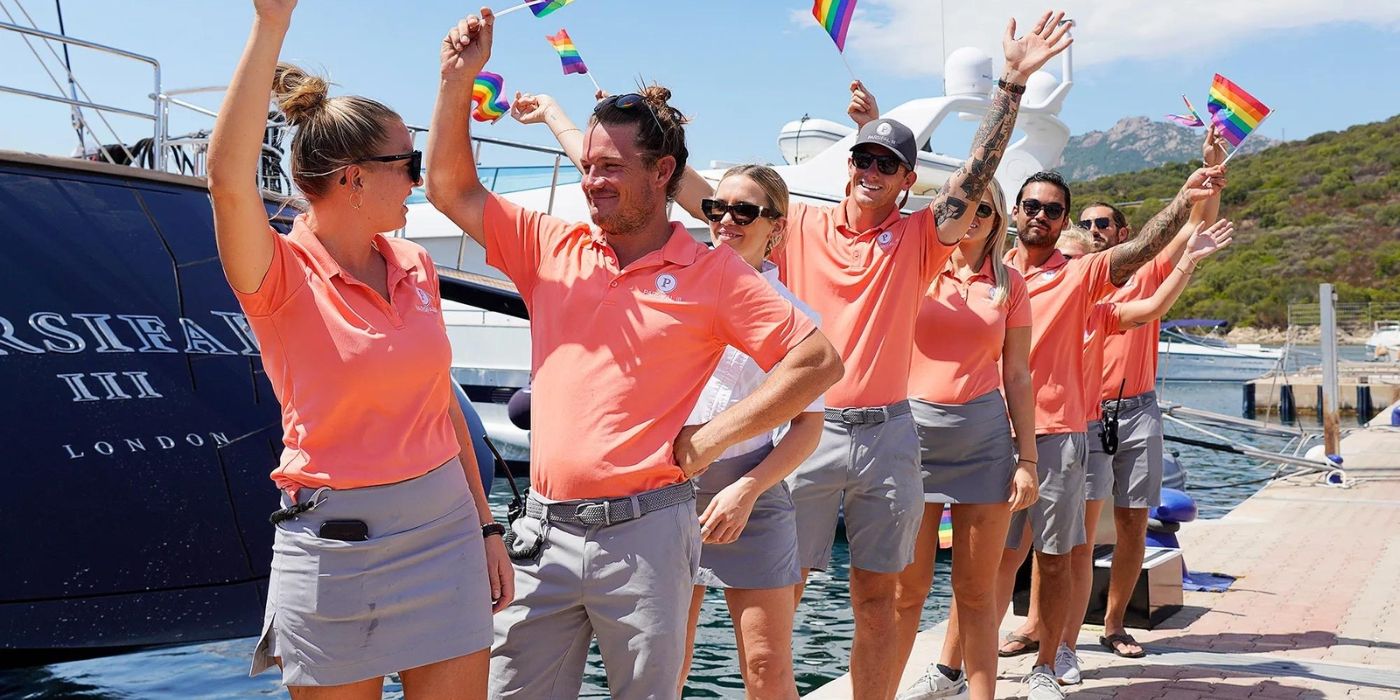 The 'Below Deck Sailing Yacht' crew celebrates Pride.
