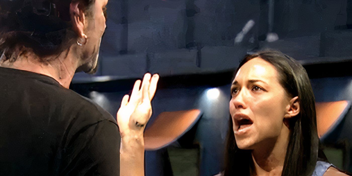 Jen yells with her hand in front of Dick's face on Big Brother.