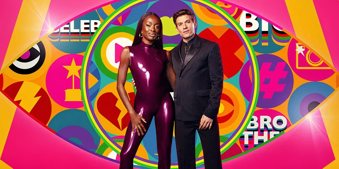 Aj Odudu and Will Best stand in front of the Big Brother Eye for a promotional poster for Celebrity Big Brother UK 2024