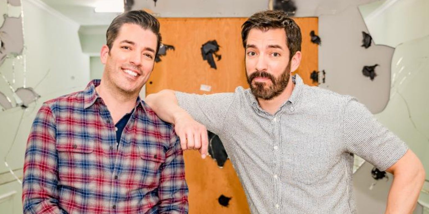 Drew Scott and Jonathan Scott, stars of HGTV's 'Backed By The Bros', posing for a profile shot.