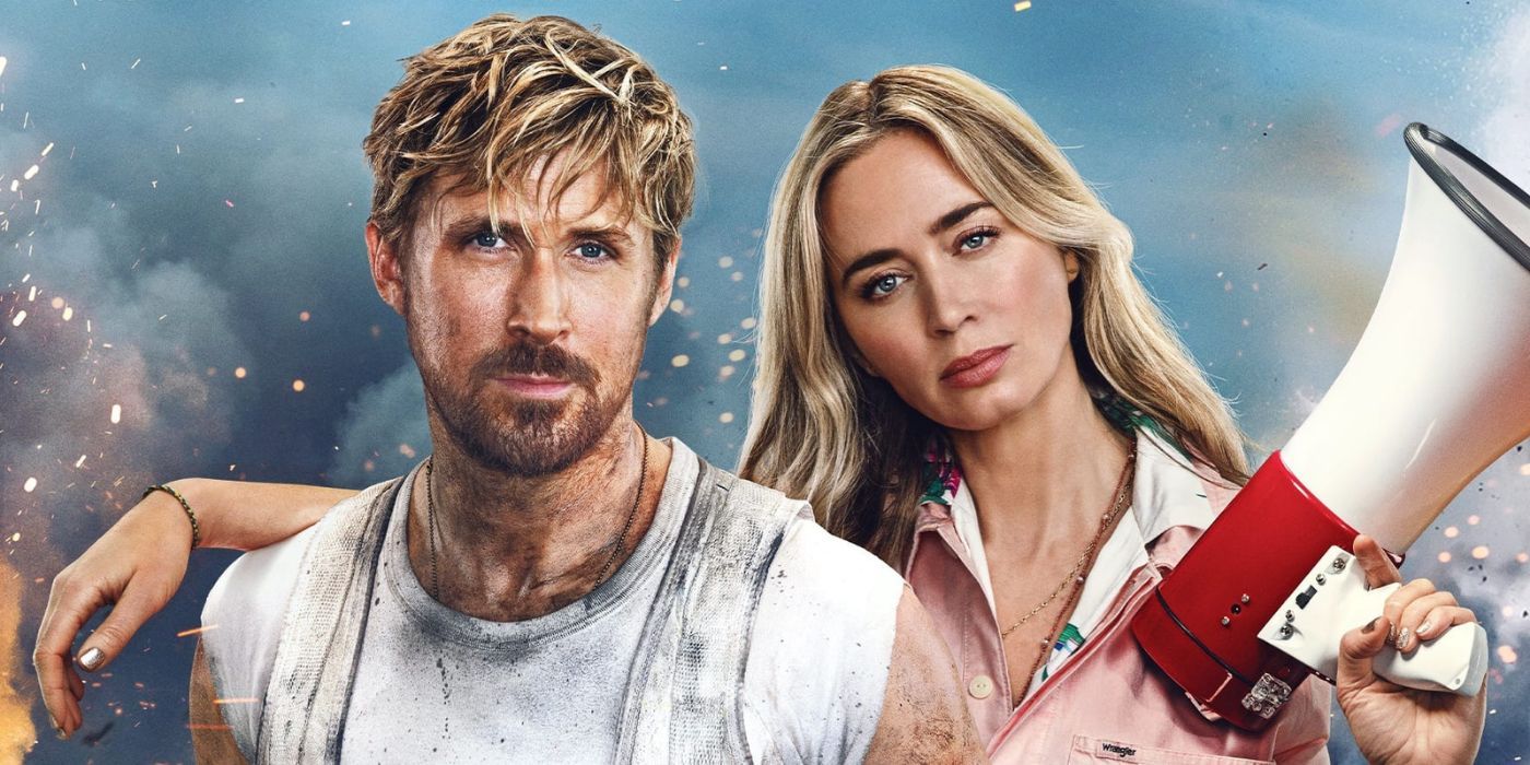 Ryan Gosling and Emily Blunt impersonating Colt and Jody in The Fall Guy poster.