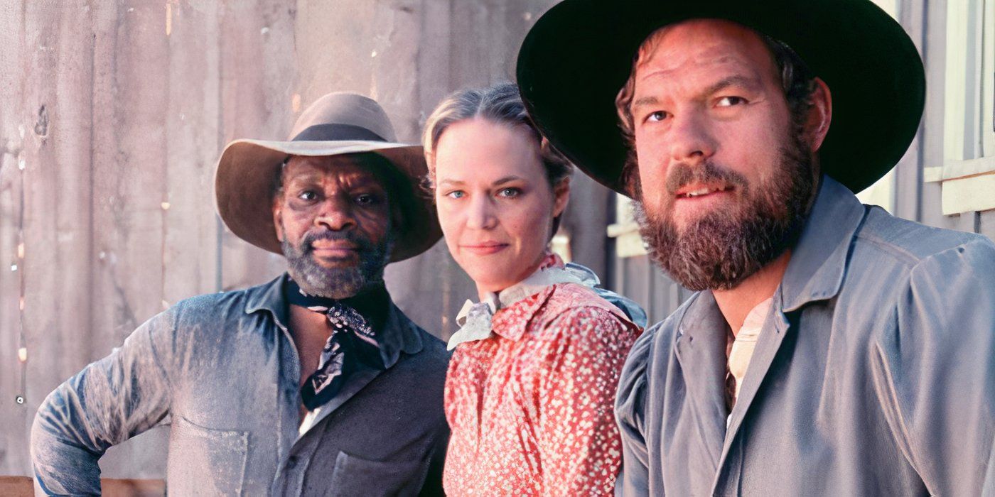 Moses Gunn, Katherine Cannon, and Merlin Olsen as the main cast of 'Father Murphy.'