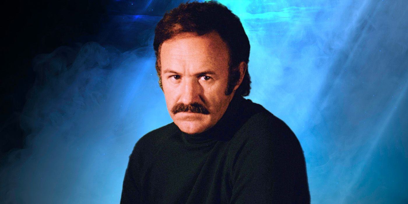 Gene Hackman as Harry Moseby from Night Moves against a blue background