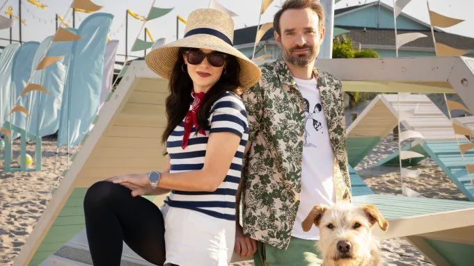 Zooey Deschanel and Charlie Cox Hit the Beach in First ‘Merv’ Image