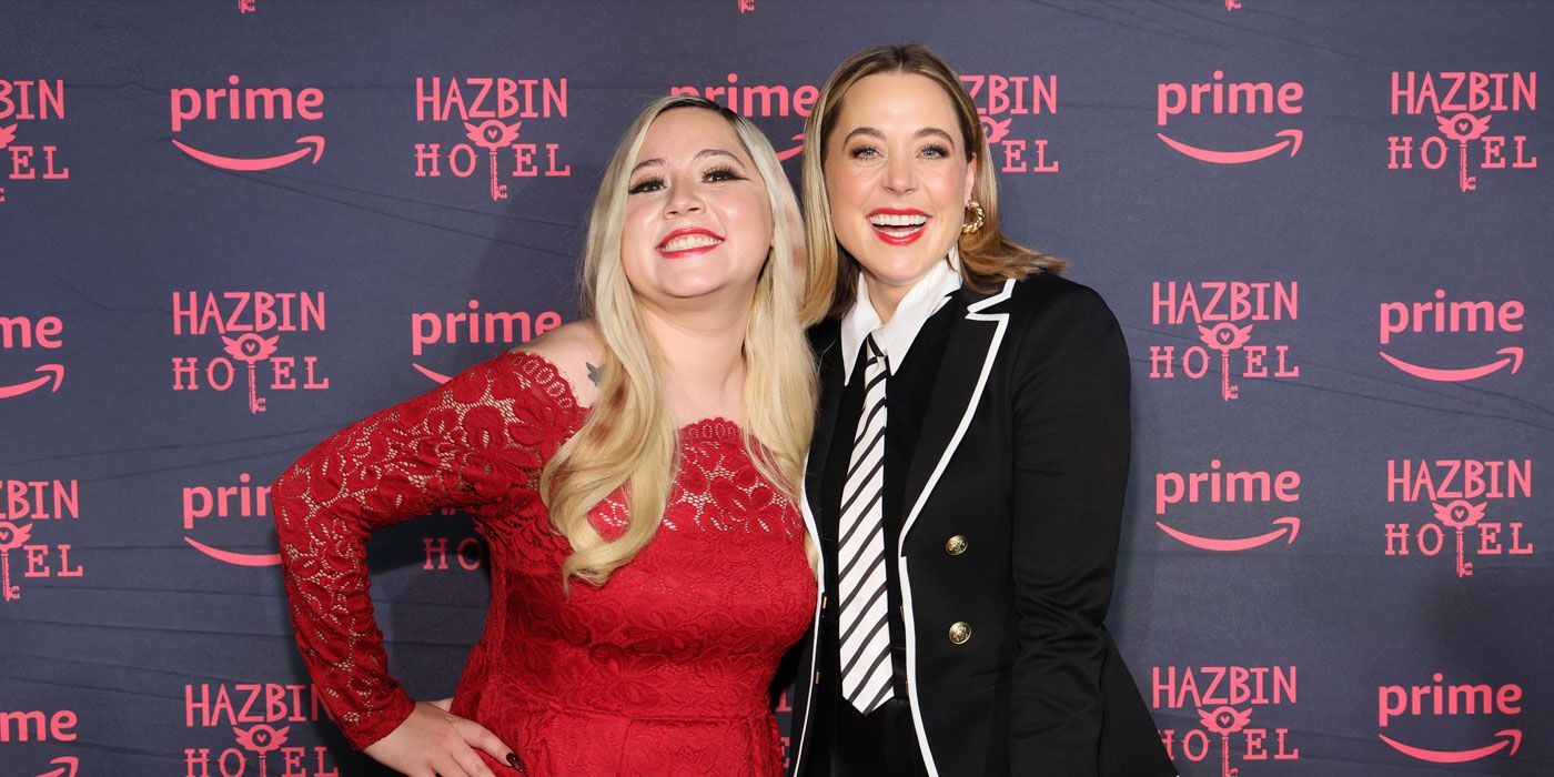 Erika Henningsen and Vivienne Medrano at the Hazbin Hotel Premiere