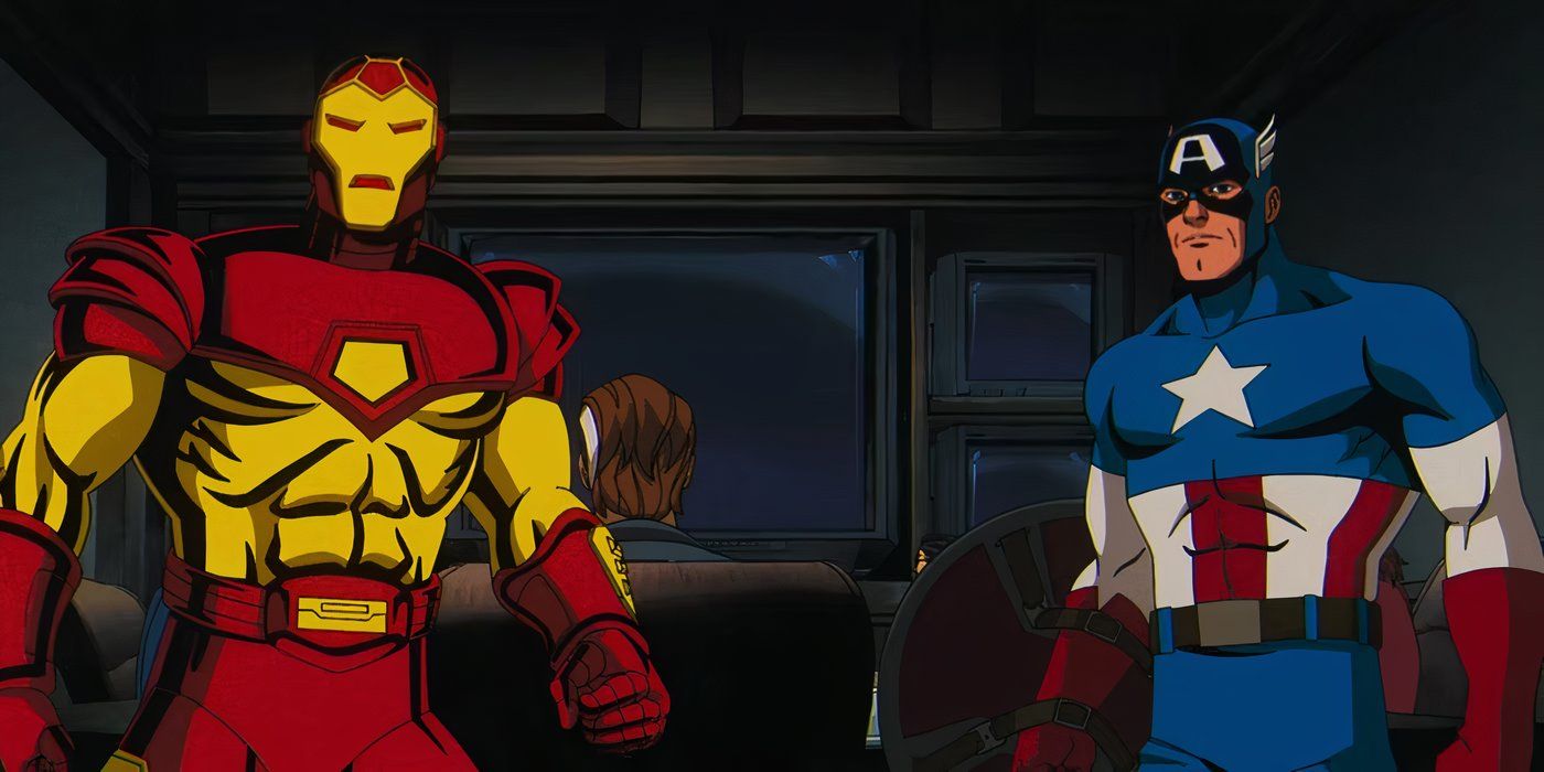 Iron Man and Captain America in a governemtn room in X-Men '97