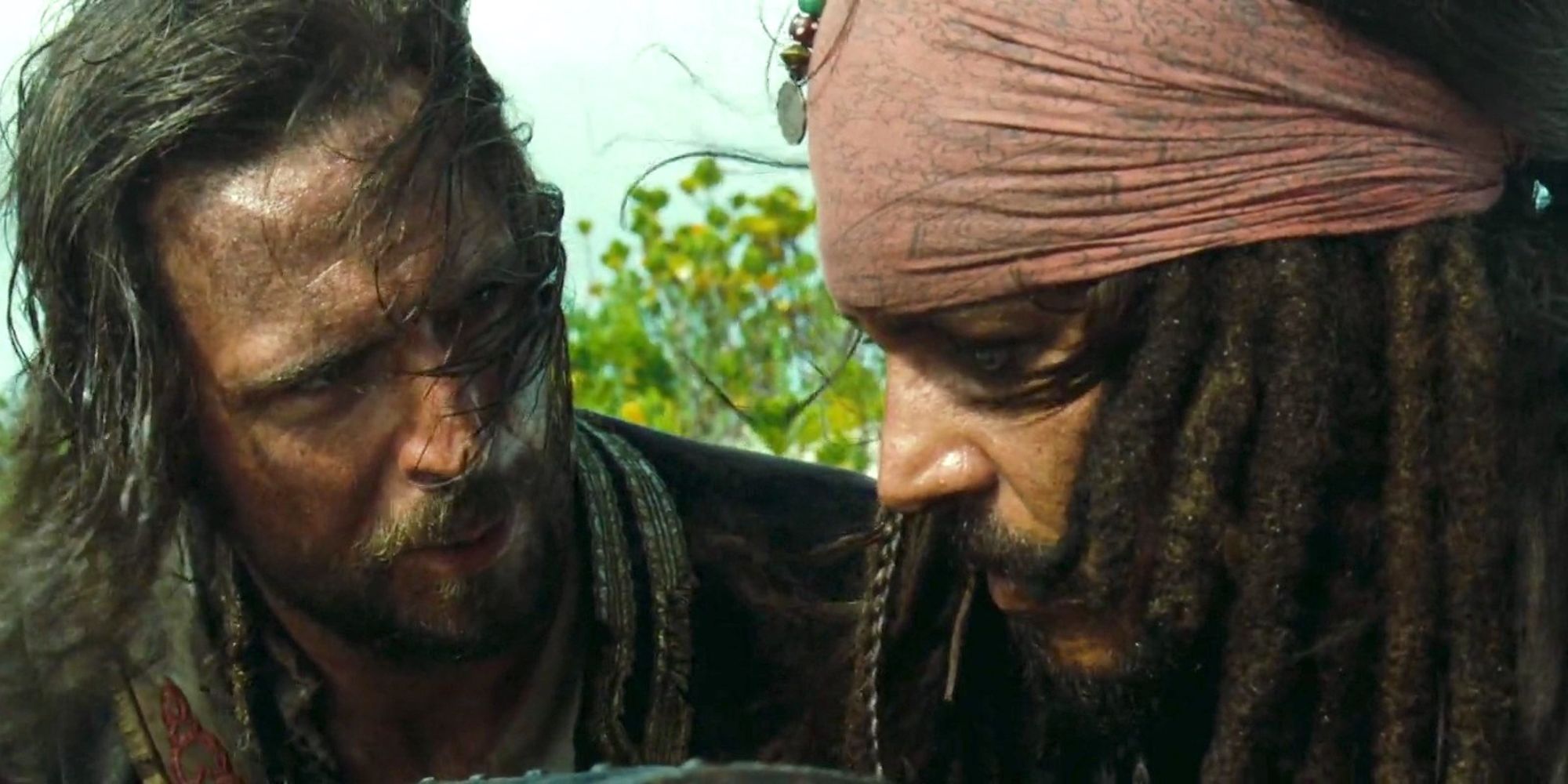 James Norrington looking at Jack Sparrow in Pirates of the Caribbean: Dead Man's Chest