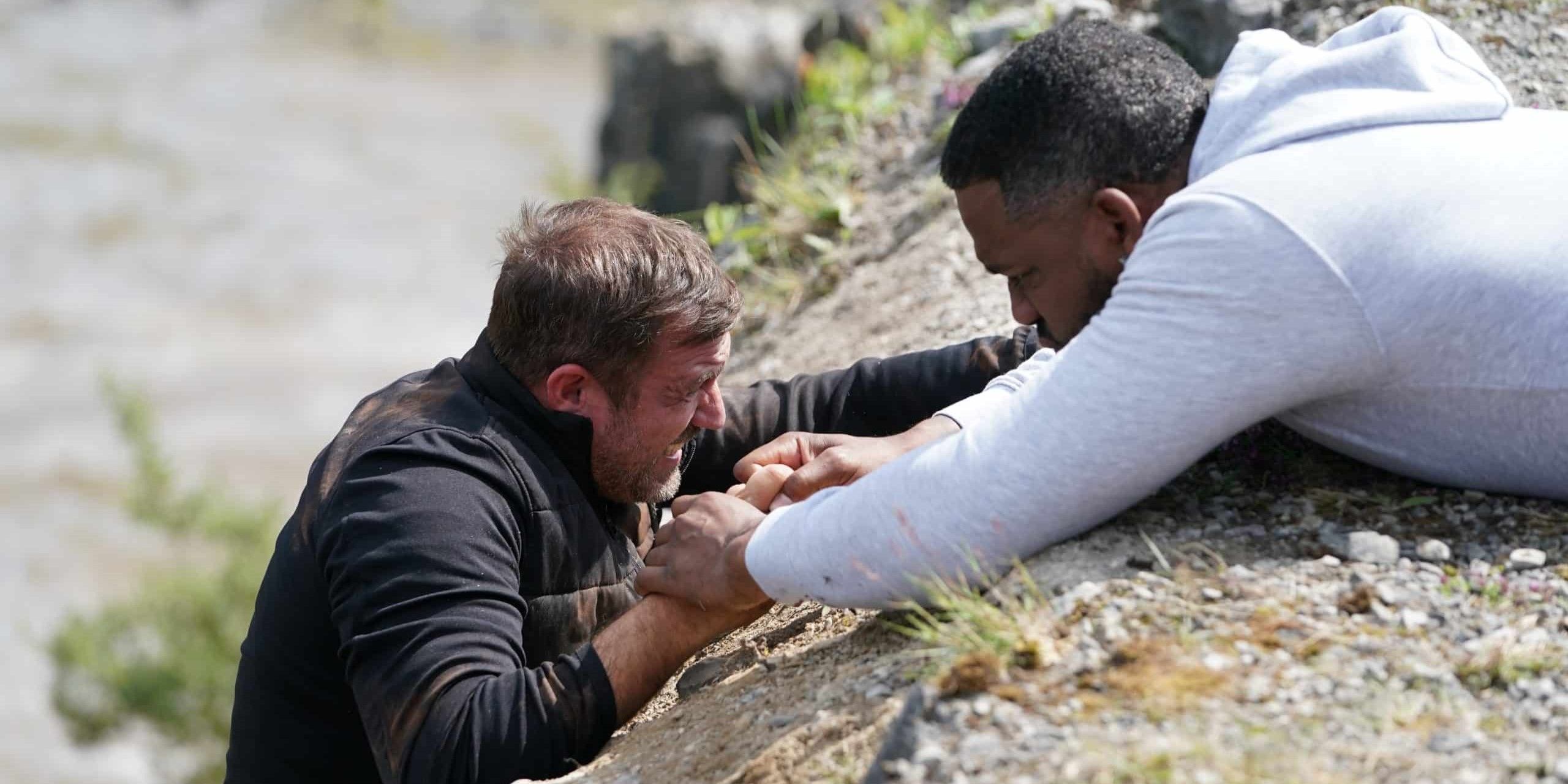 jamie lomas and richard blackwood in hollyoaks