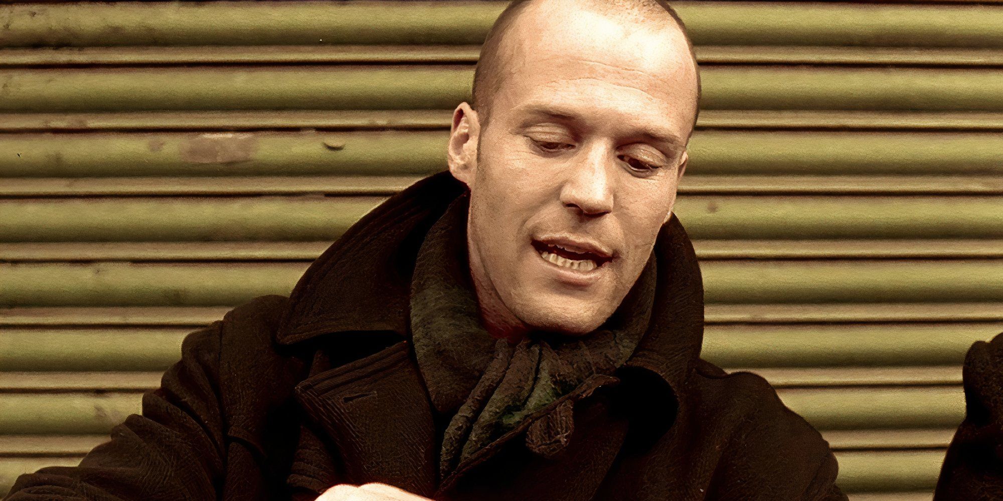 Jason Statham as Bacon in Lock, Stock and Two Smoking Barrels talking.