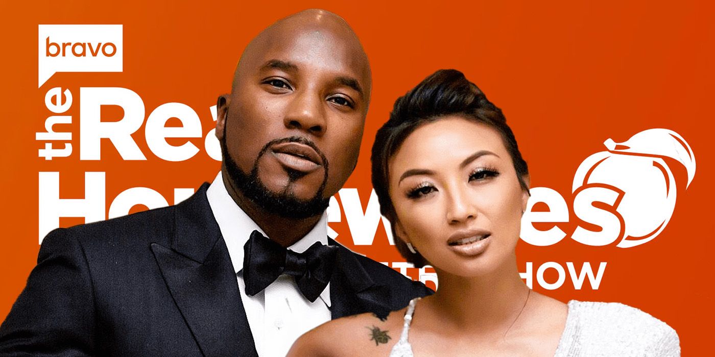 Jeannie Mai and Jeezy with 'RHOA' logo