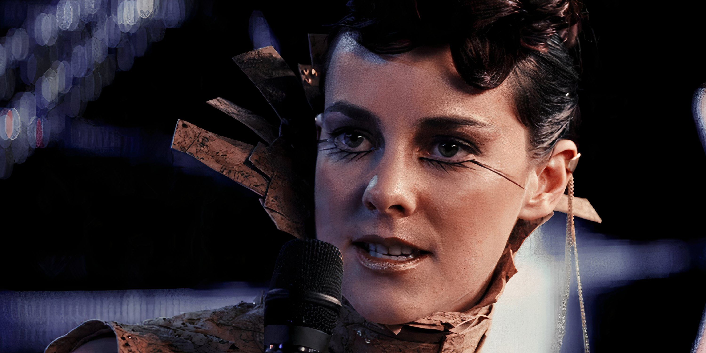 Johanna Mason (Jena Malone) angrily doing her interview in &lsquo;The Hunger Games: Catching Fire&rsquo;