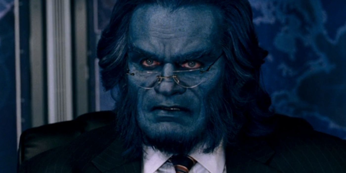 Beast at court wearing a suit in X-Men The Last Stand