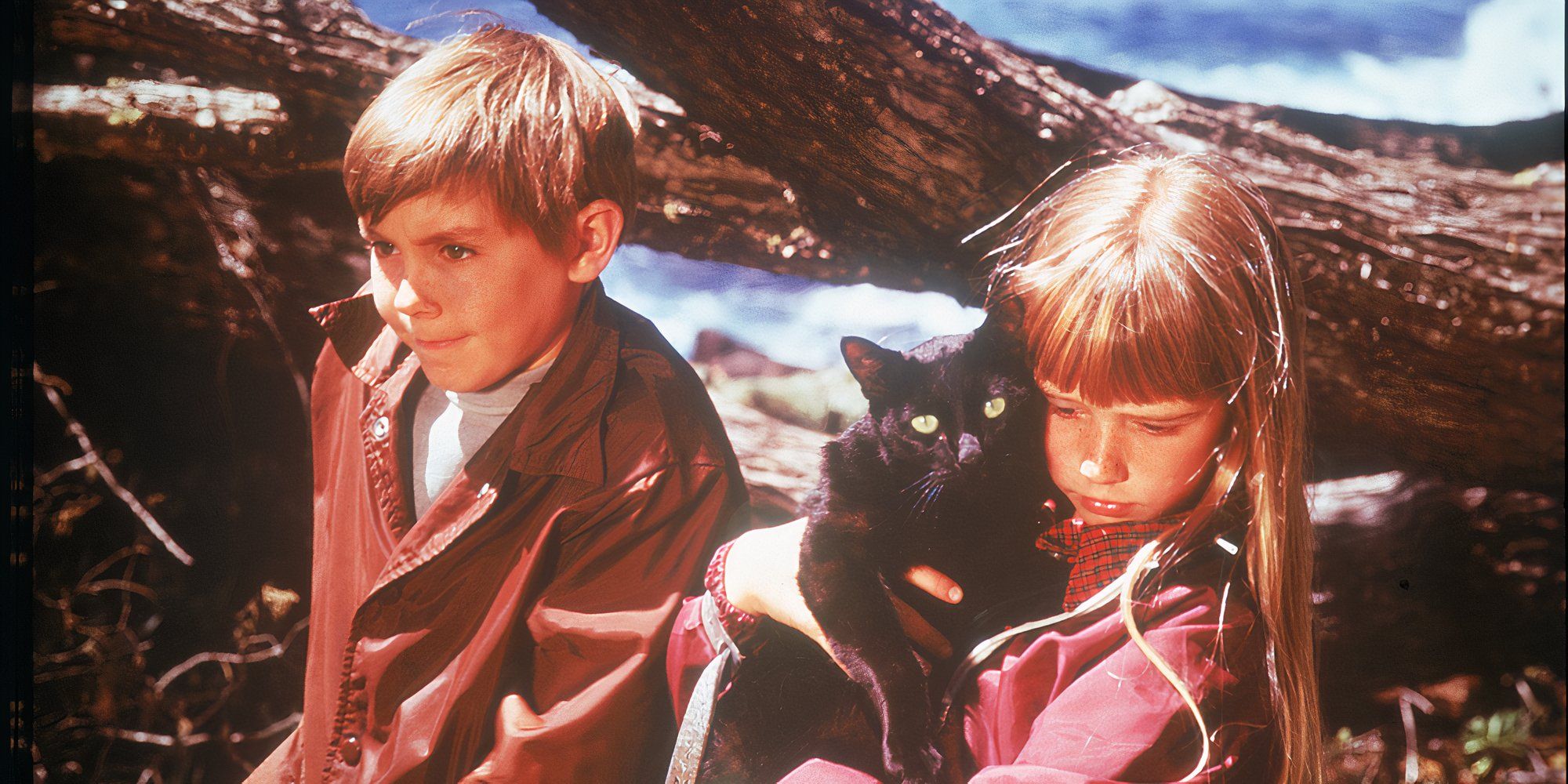 Kim Richards and Ike Eisenmann in Escape to Witch Mountain (1975) stioll