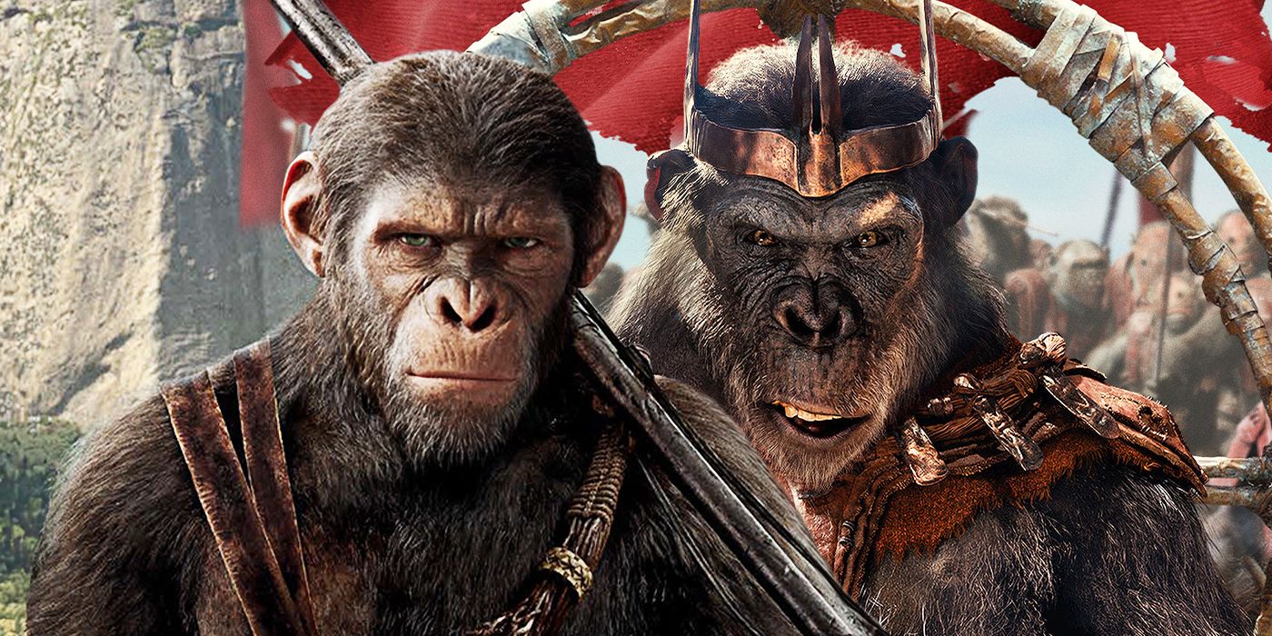 Kingdom of the Planet of the Apes' Noa and Proximus Caesar