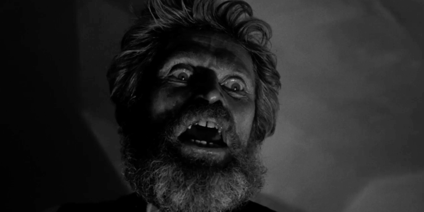 Thomas Wake screaming in 'The Lighthouse'