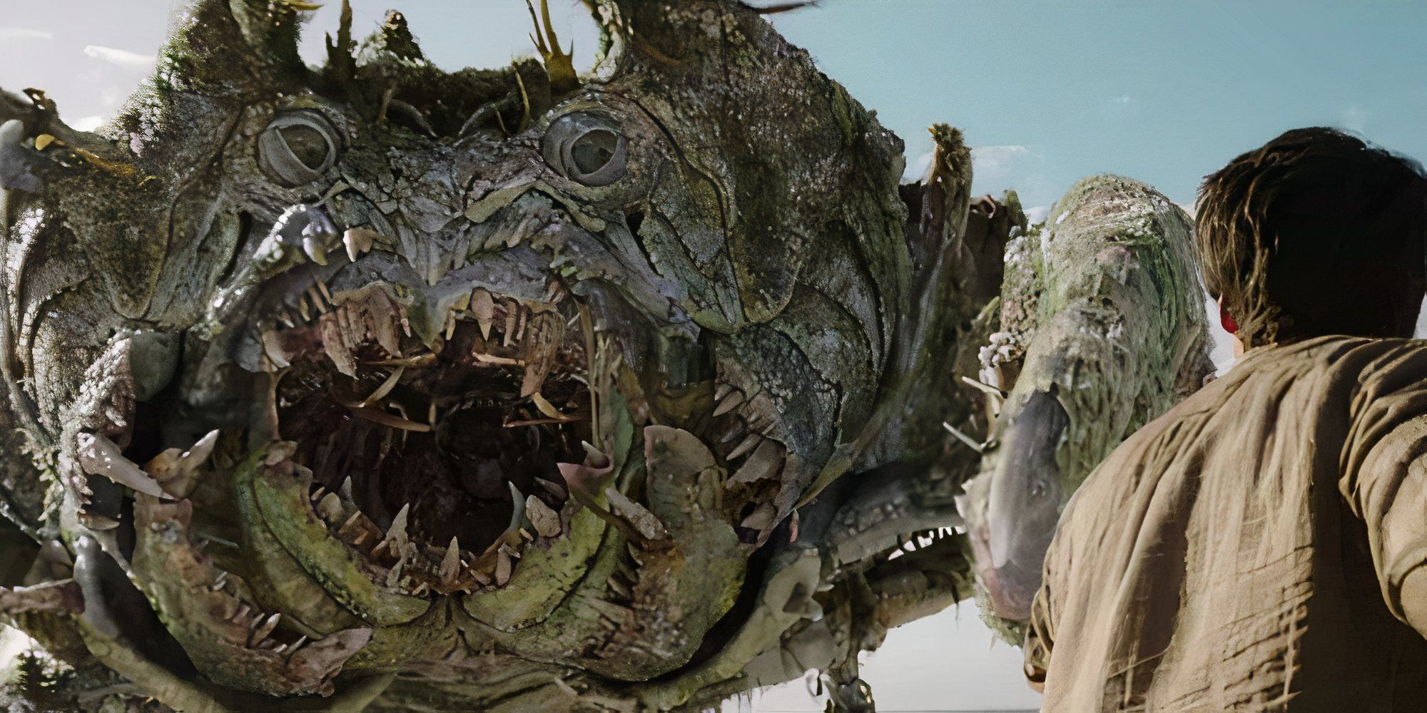 A giant crab roaring in Love and Monsters