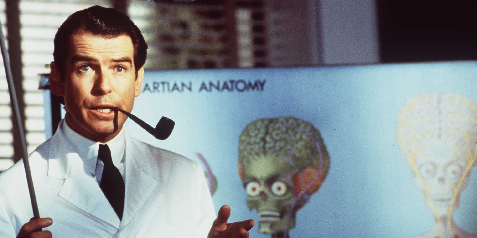 Professor Donald Kessler teaching a class on Martian anatomy in in 'Mars Attacks!'