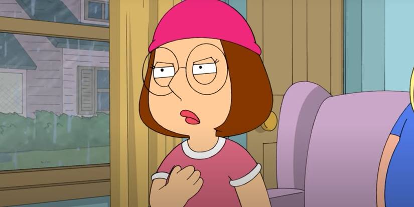 Meg Griffin, looking angry at someone, in Family Guy.