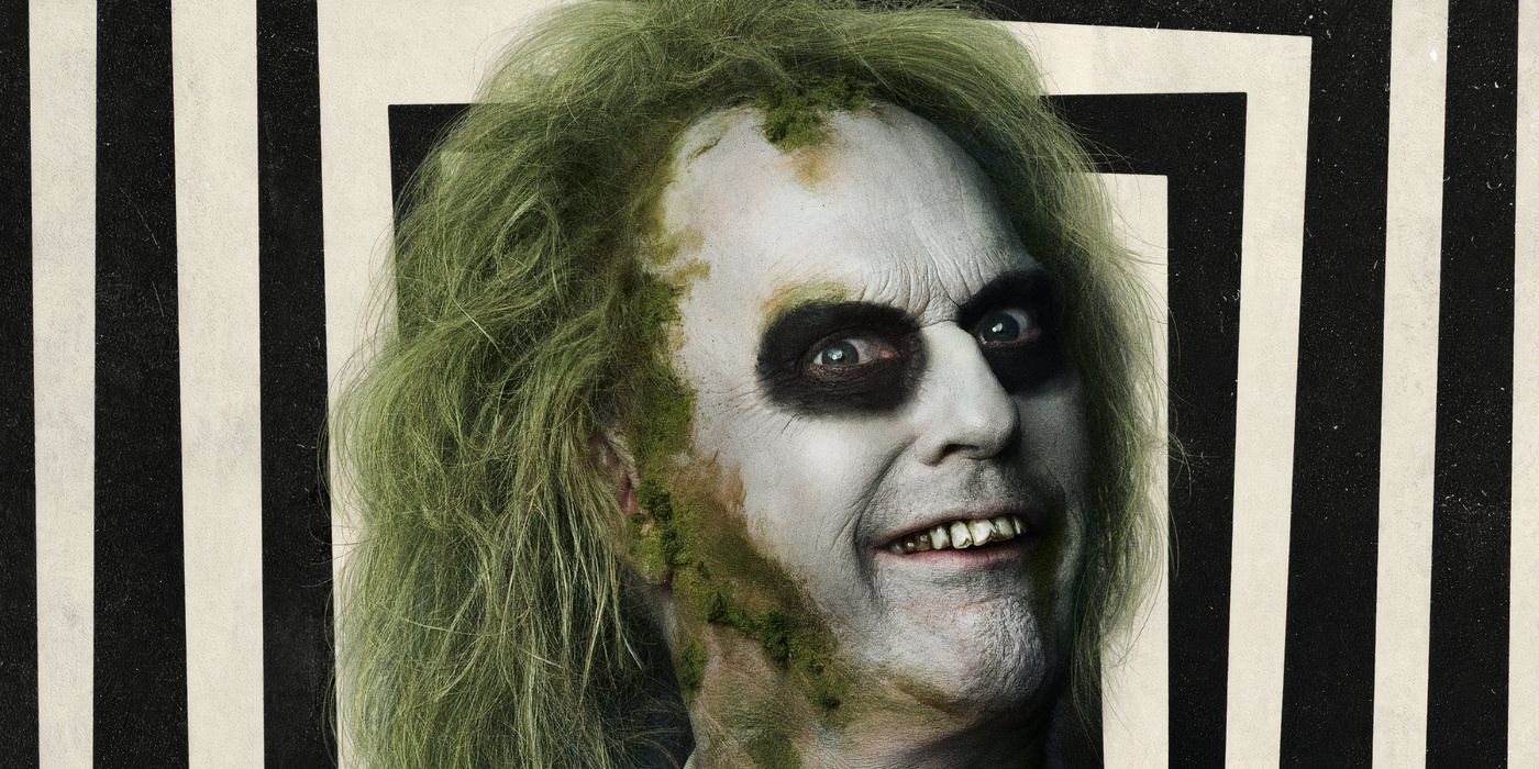 Michael Keaton as Beetlejuice on a character poster for the sequel.