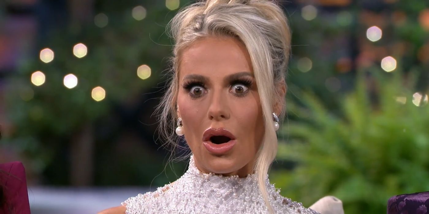 The Real Housewives of Beverly Hills Dorit Kemsley at the reunion looking shocked