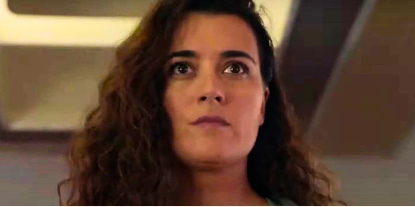 Ziva, played by Cote De Pablo, approaches something with caution on NCIS