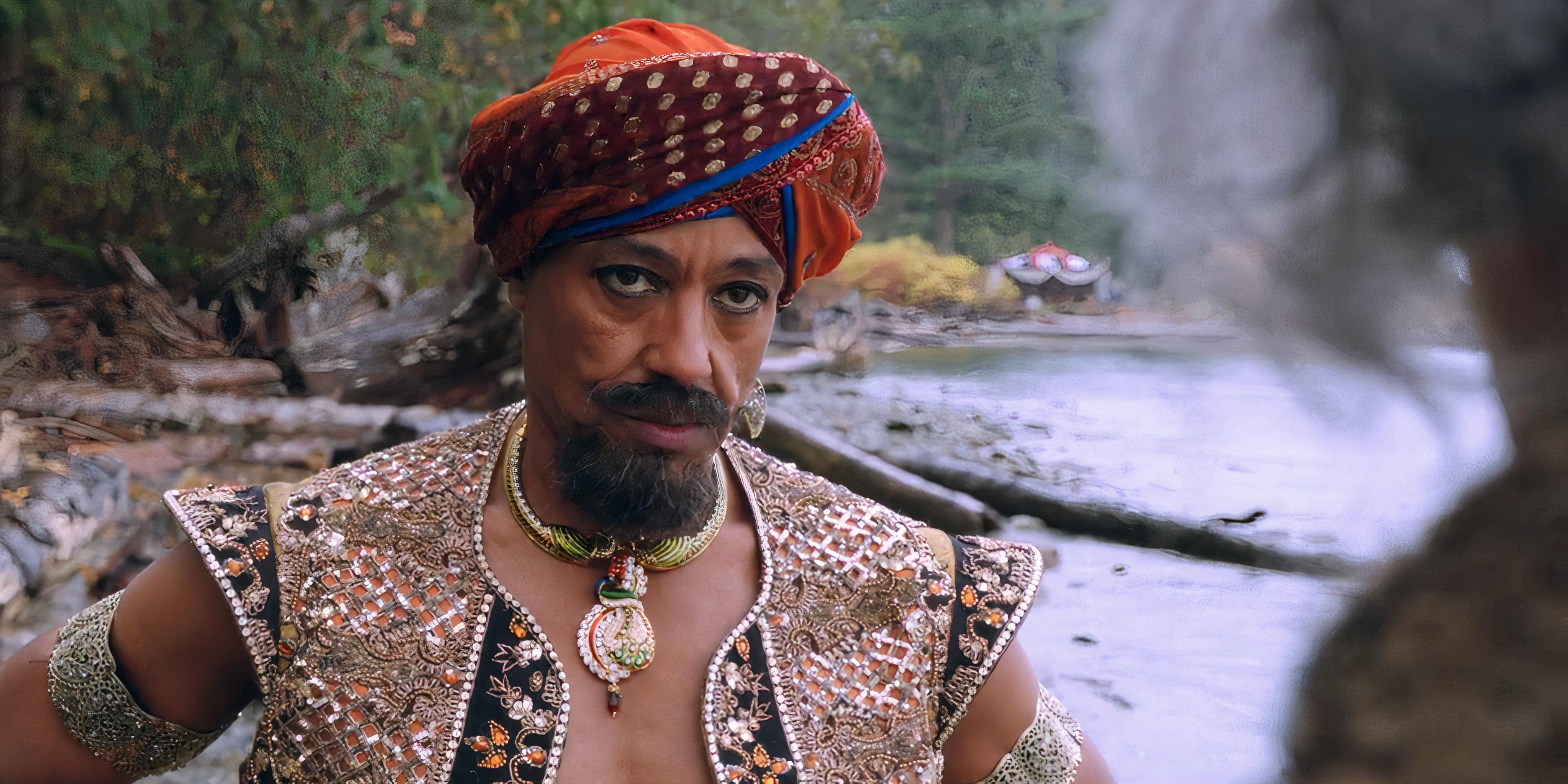 The Genie talkign to someone in the woods in Once Upon a Time