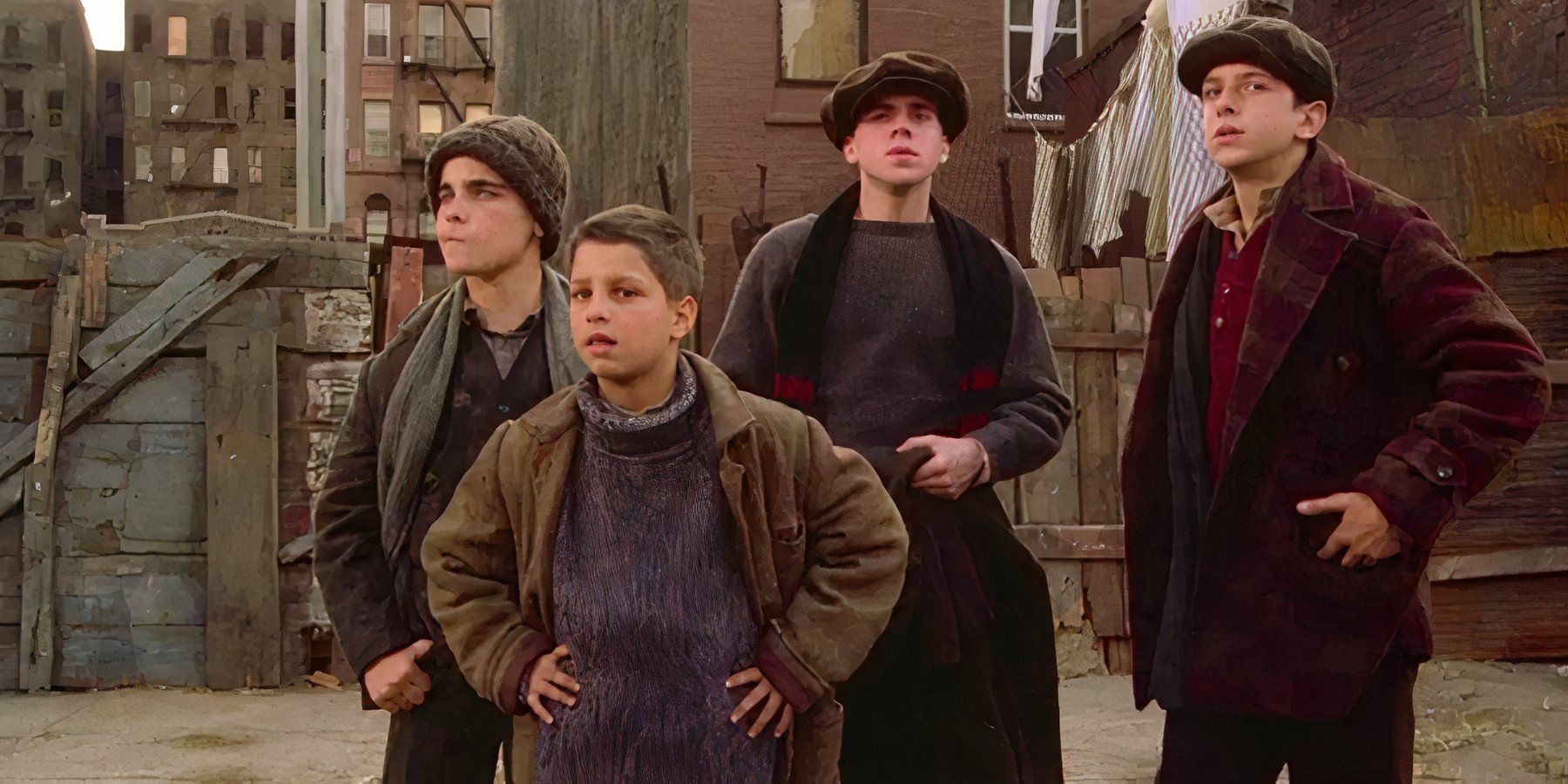 A crew of young kids on the streets of New York in the 1920s in Once Upon a Time in America.