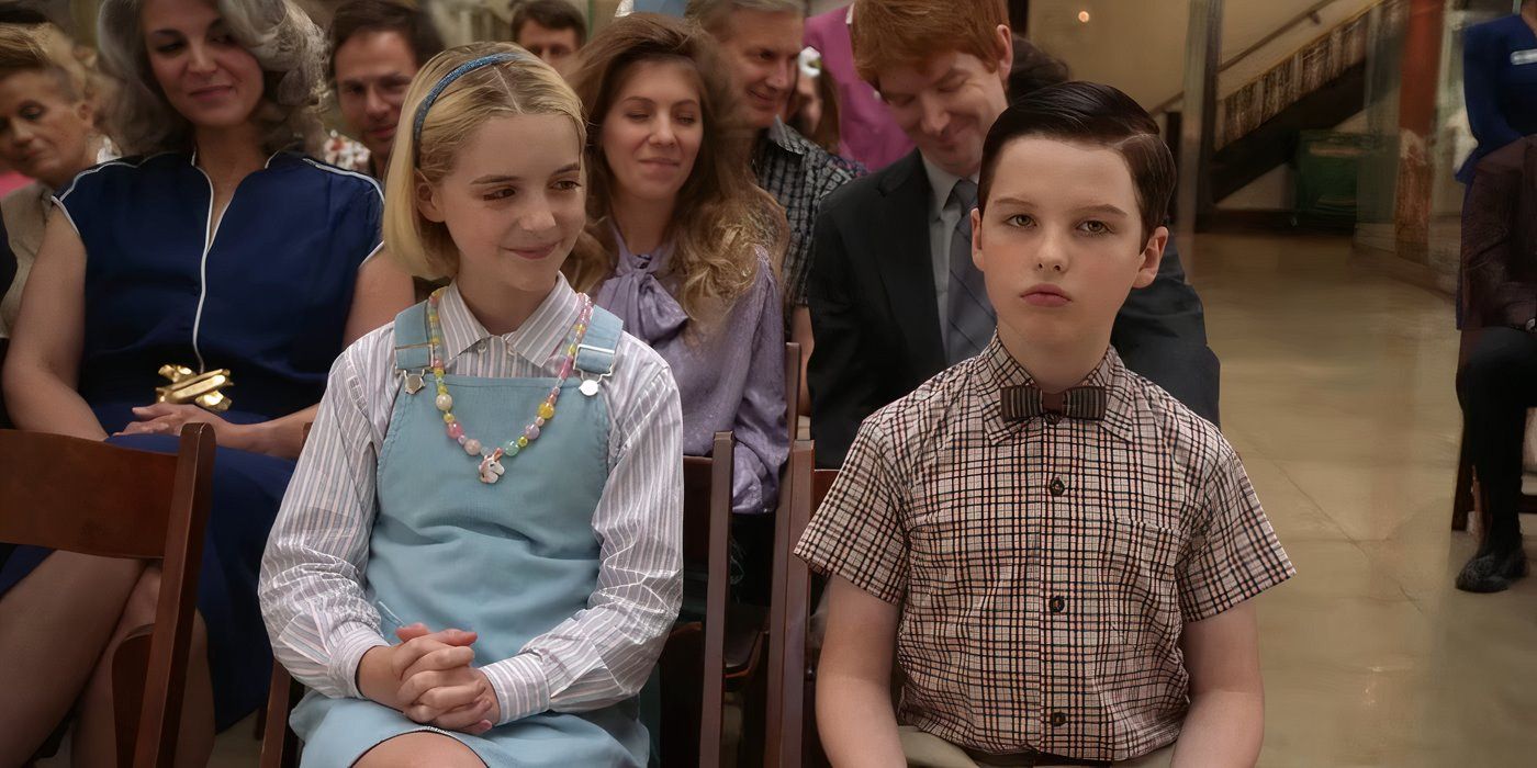 Paige and Sheldon as kids in Young Sheldon