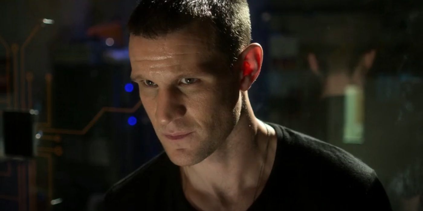 Matt Smith as Morgan looking at a person offscreen in Patient Zero