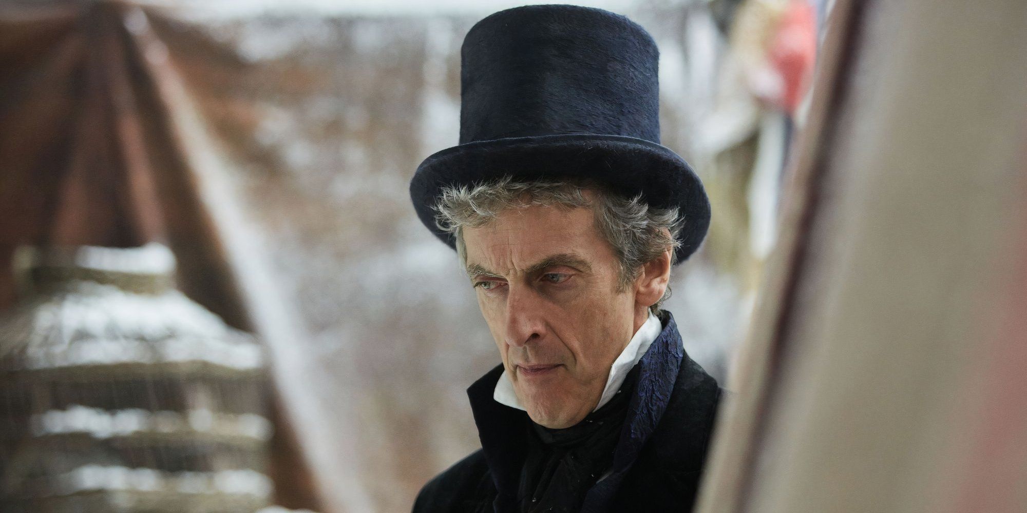 The Twelfth Doctor looking down at something in Doctor Who, Thin Ice