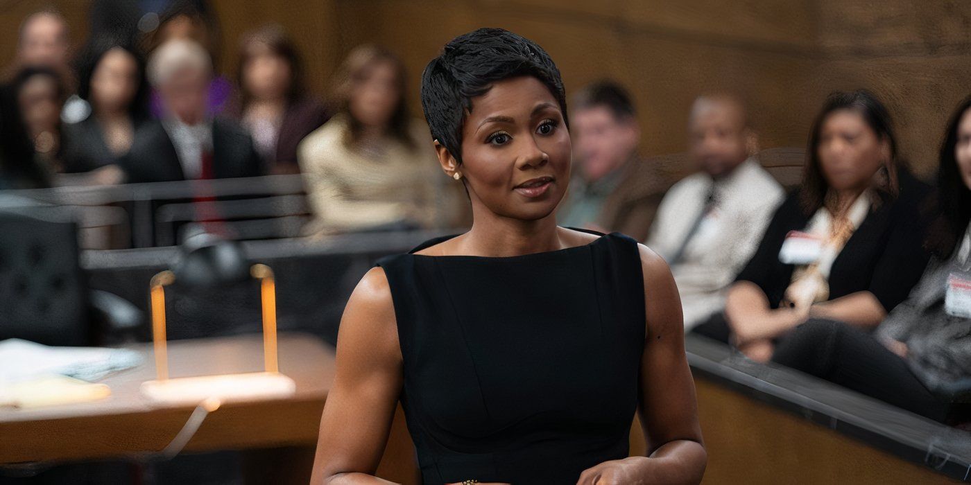 Emayatzy Corinealdi standing in a courtroom in Reasonable Doubt Season 2