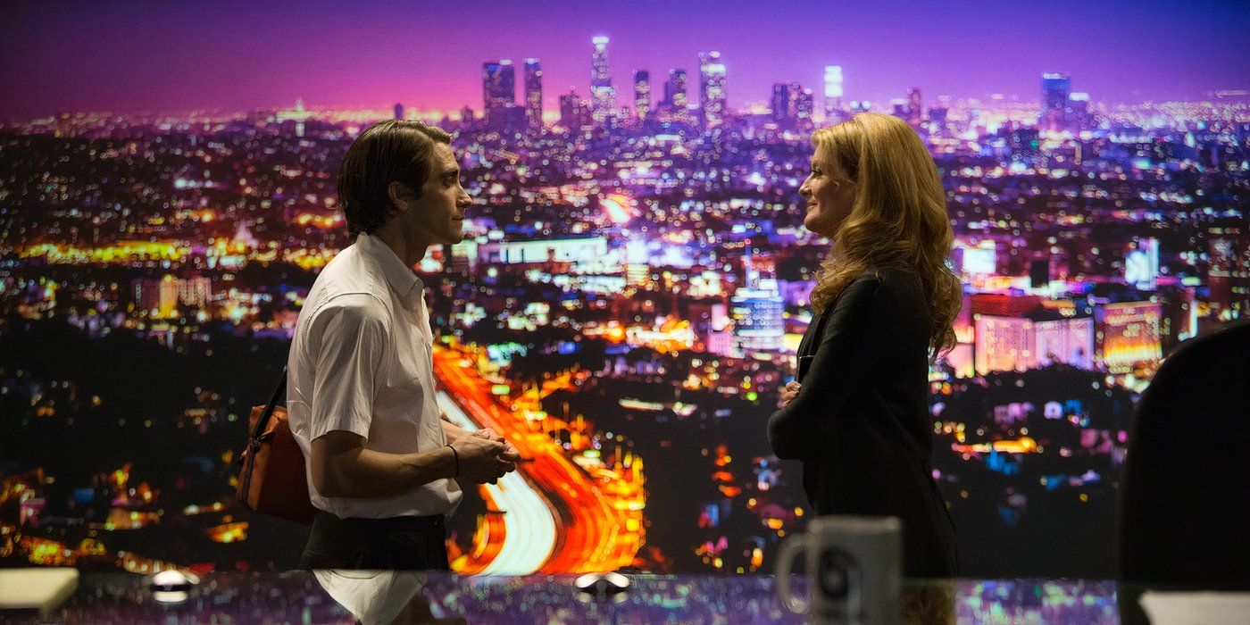 Rene Russo and Jake Gyllenhaal in Nightcrawler (2014)