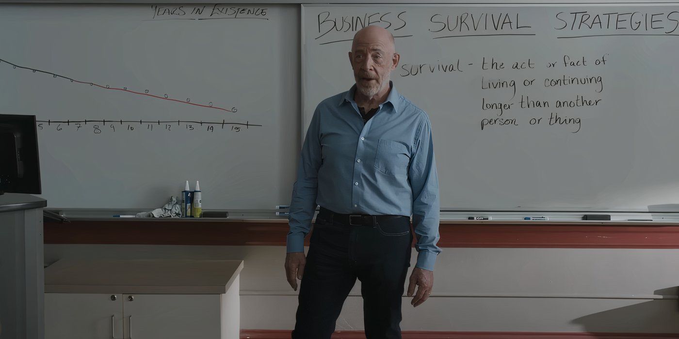 J.K. Simmons giving a lecture in 'You can't Run Forever'
