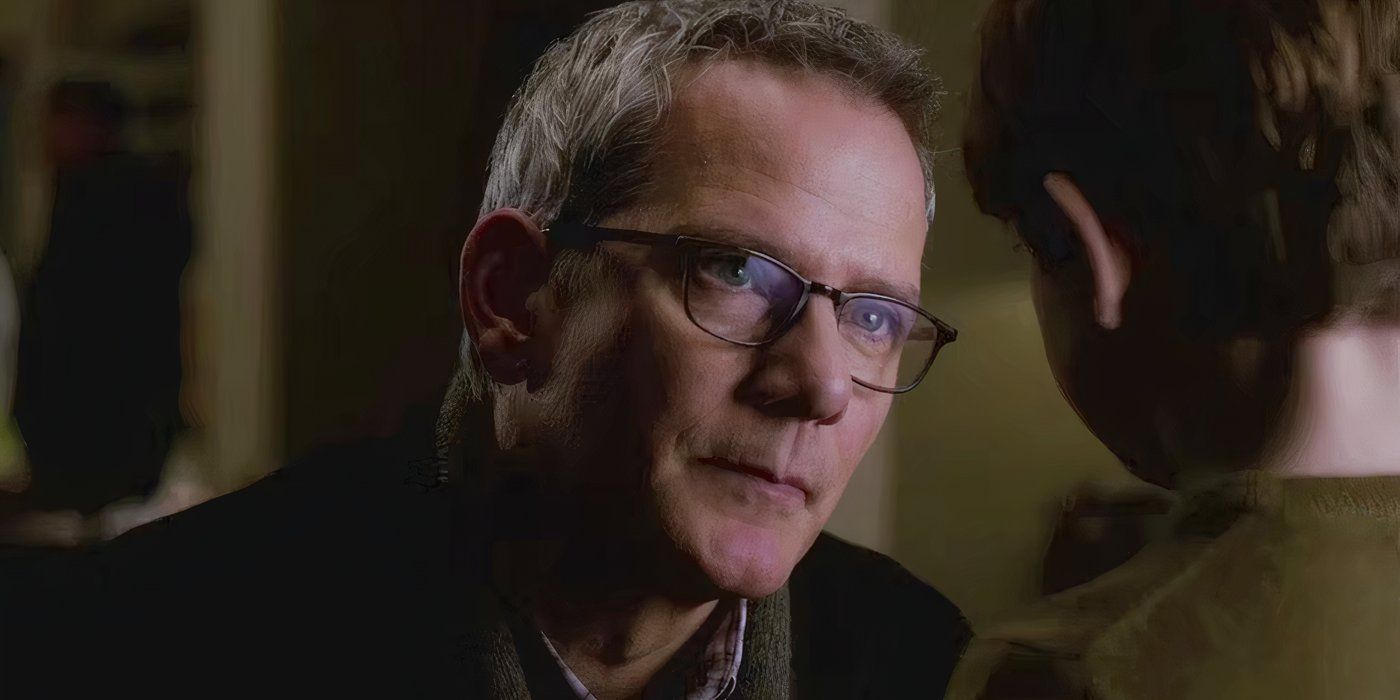 Campbell Scott as Richard Parker, talking to a young Peter in The Amazing Spider-Man