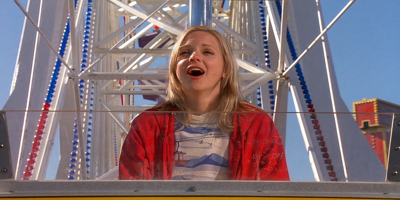 Anna Faris sat on a ferris wheel in Smiley Face.