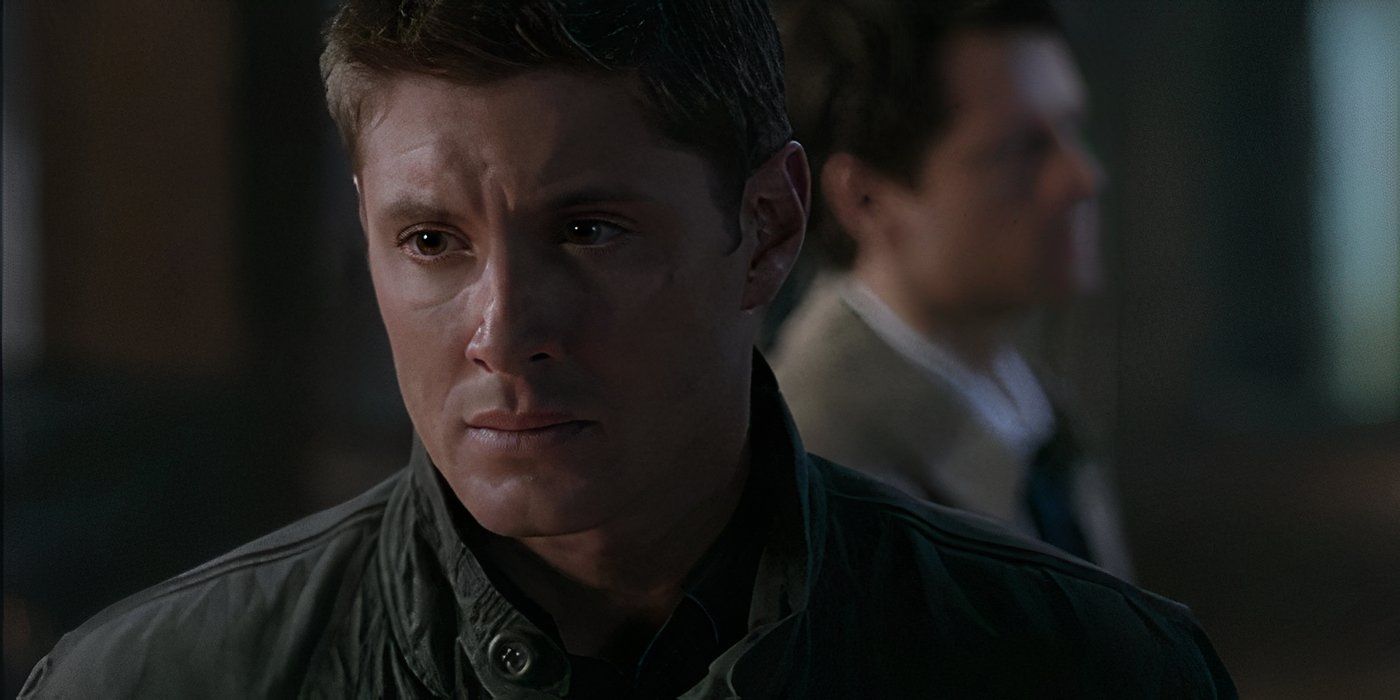 Dean Winchester (Jensen Ackles) se vuelve contra Castiel (Misha Collins) en un episodio de Supernatural "en la cabeza del alfiler."