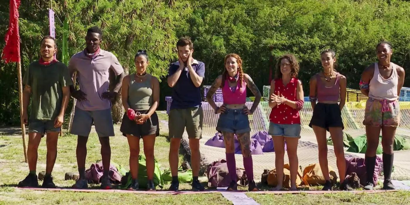 The final 8 await the Reward Challenge on 'Survivor 46.'