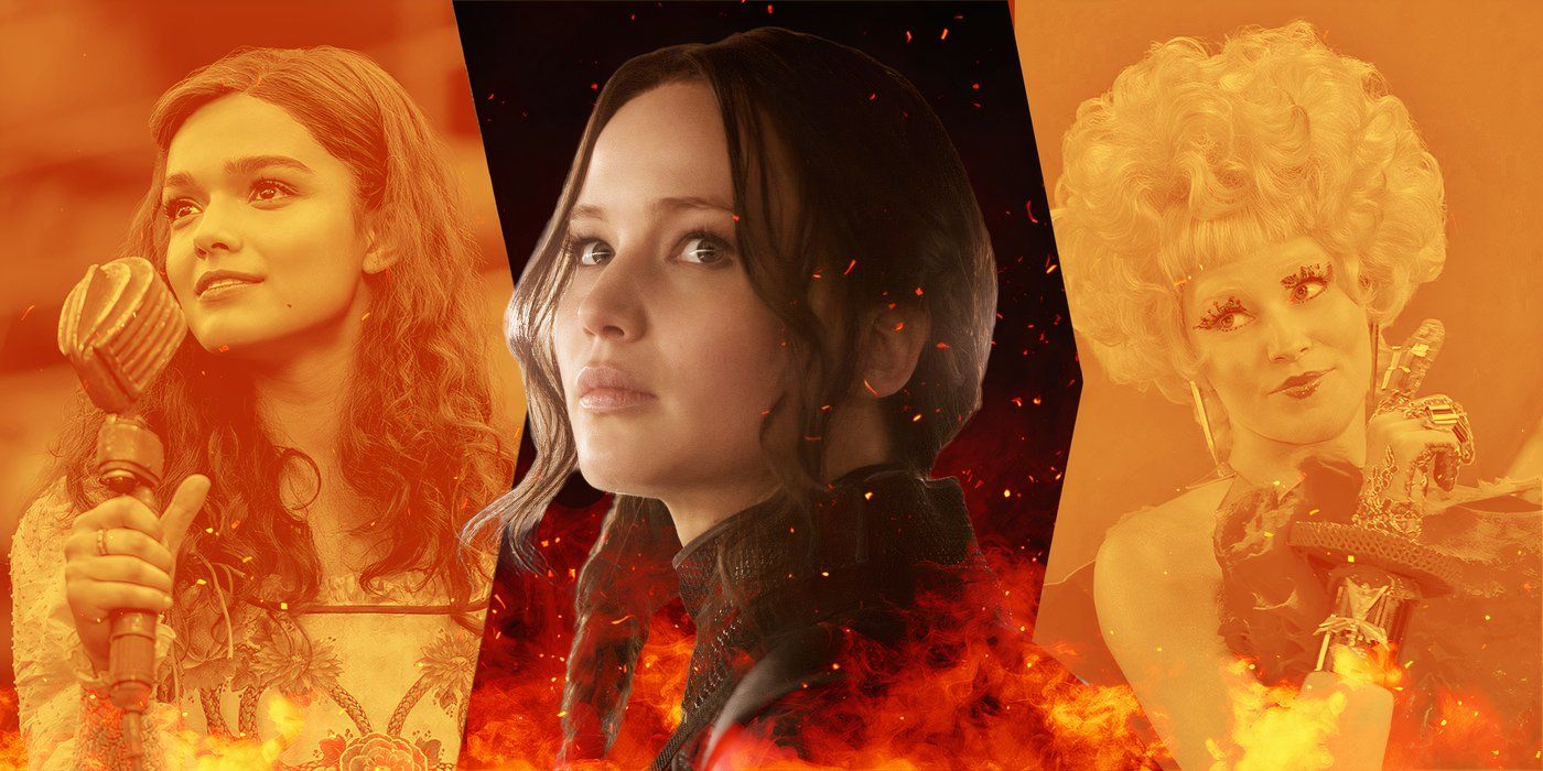 Custom image of Lucy Gray, Katniss Everdeen, and Effie Trinket