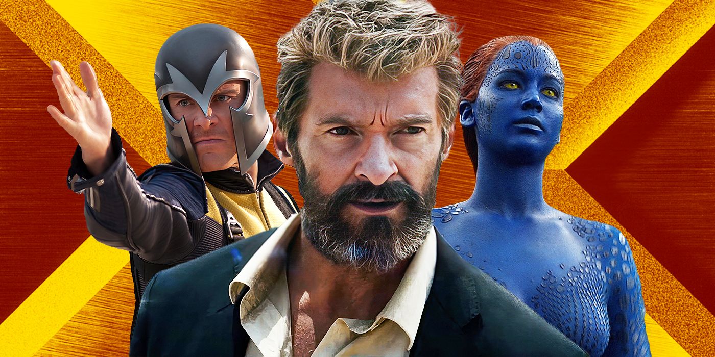 Blended image showing Magneto, Logan, and Mystique in the X-Men Movies.